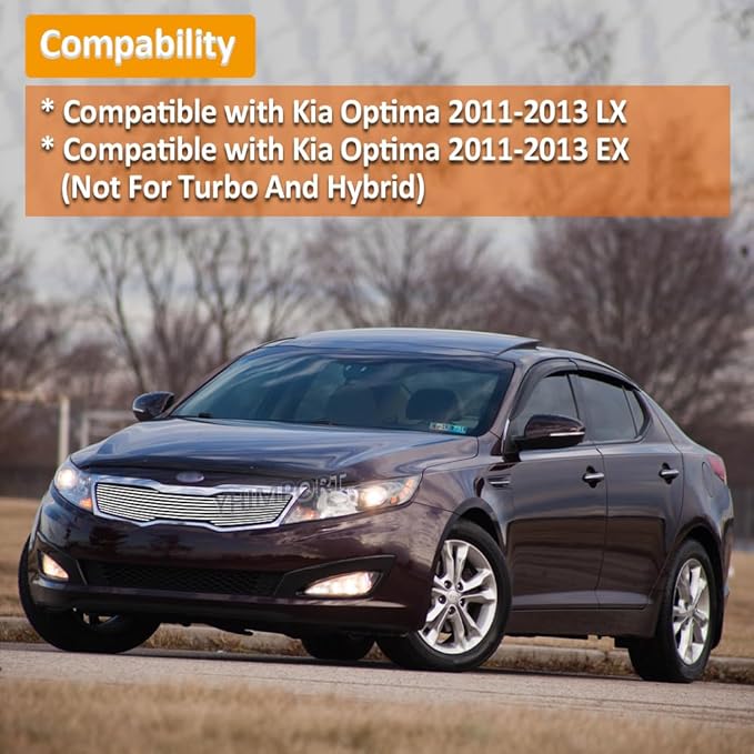 Front Main Uopper Grille Fits Kia Optima 2011-2013 LX EX Aluminum Chrome Billet Grille Insert (Upper)