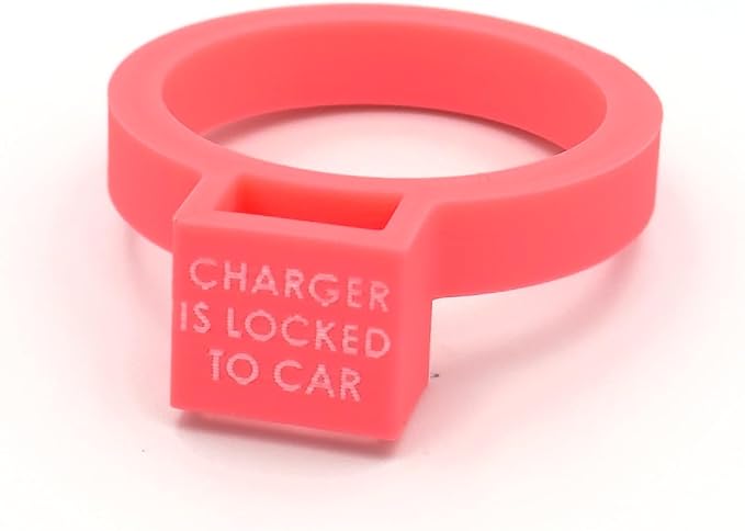 Door Dock for Tesla/J1772 Adapter for Model Y and Charger Locking Ring Bundle 2023-2025 (Pink)