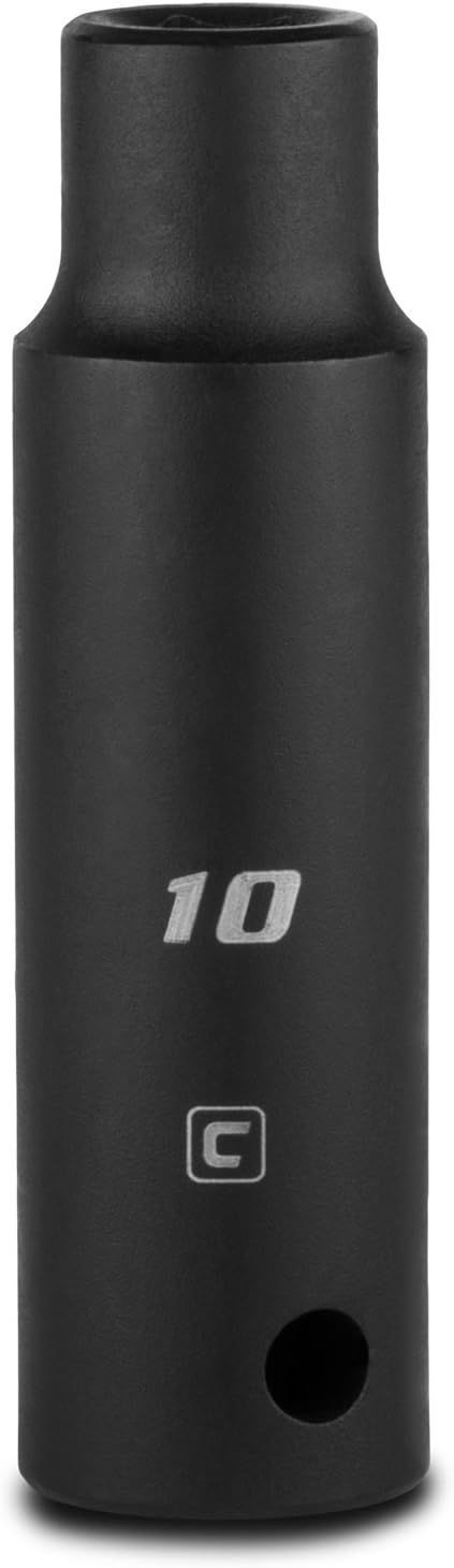 Capri Tools Deep Impact Socket, 1/2-Inch Drive, 6-Point, Metric (10 mm)