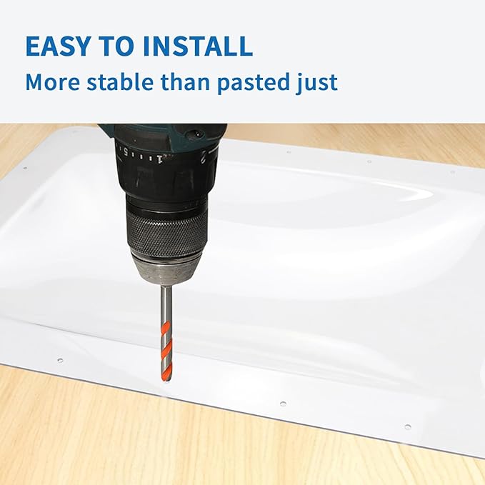 RV Skylight Replacement Cover 18”x26” Fitting 14" x 22" Rectangle UV Resistant Shatterroof for Camper Trailer Roof Skylight, Isolate Excess Heat, Universal Outer Dome