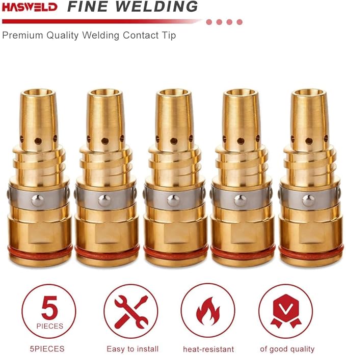 5-PK Gas Diffuser D-MA250 Replacement for Miller AccuLock MDX-250 AccuLock S Mig Guns Millermatic 212,235,250,251,252,255 Mig Welder