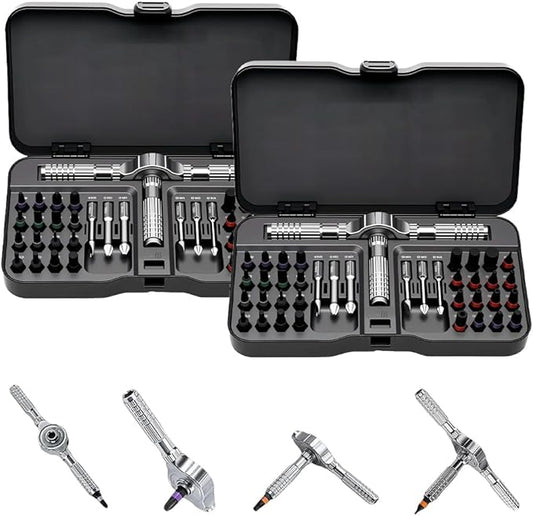 2026 New 40 In 1 Magnetic Ratchet Screwdriver Set, DIY Ratchet Screwdriver Set with T Handle Detachable, Multifunctional Precision Repair Tool With Detachable Handle for Computer, Furniture (2)