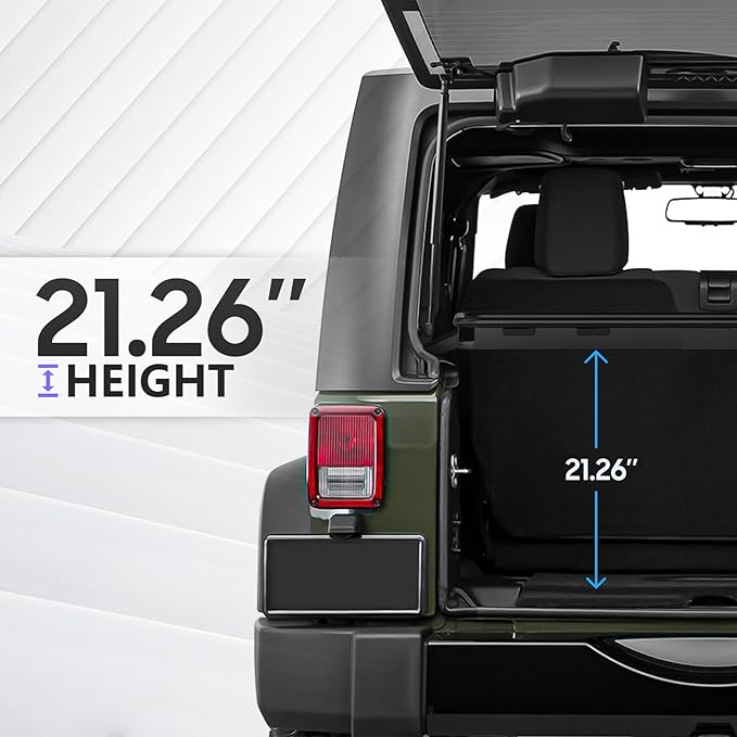 Rear Trunk Cargo Storage Rack Compatible for 2007-2025 Jeep Wrangler JK JKU & JL JLU Unlimited 4 Door Hardtops, Interior Luggage Rack Shelf for Camping Gear (350 LBS)