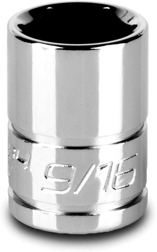 Capri Tools 9/16-Inch Shallow Socket, 3/8-Inch Drive, 6-Point, SAE