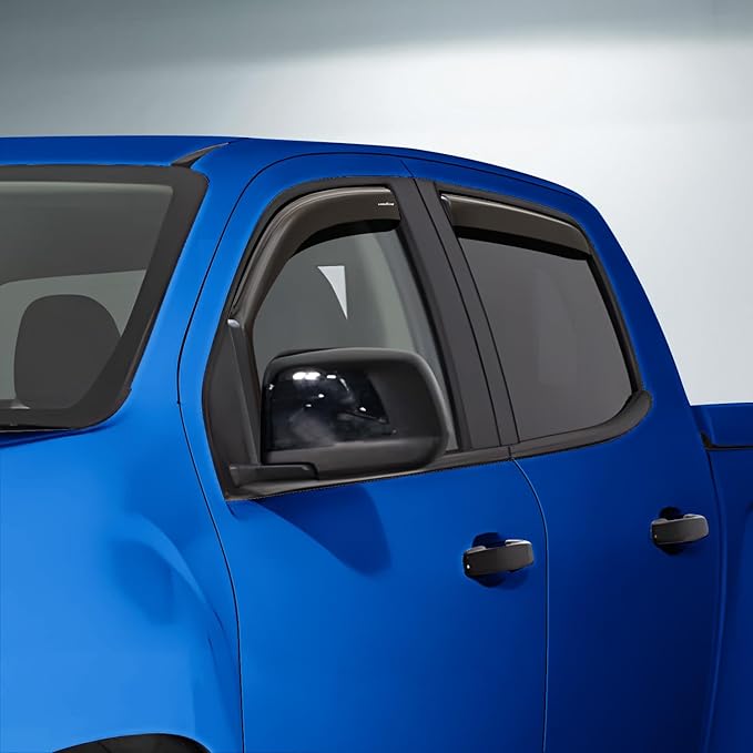 Goodyear Shatterproof in-Channel Window Deflectors for GMC Canyon 2015-2022 Crew Cab, Rain Guards, Window Visors for Cars, Vent Deflector, Car Accessories, 4 pcs - GY007707