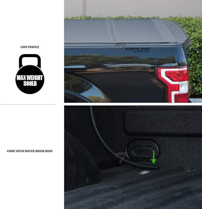 Low Profile Hard Tri Fold Aluminum Truck Bed Tonneau Cover Compatible with 14-21 Toyota Tundra 5.5 Ft (66") Short Bed