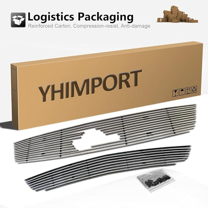 Chrome Main Upper Lower Bumper Grille Fits 2010-2012 Ford Mustang V6 Bolt Style Aluminum Grill Insert for Mustang V6 2010 2011 2012 (Upper + Bumper)