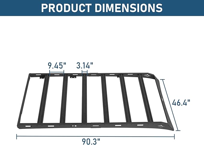 Hooke Road GX460 Full Length Roof Rack Aluminum Cross Bars for 2010-2023 Lexus GX460, Low Profile Overlanding Rooftop Storage Cargo Basket Rails Luggage Carrier
