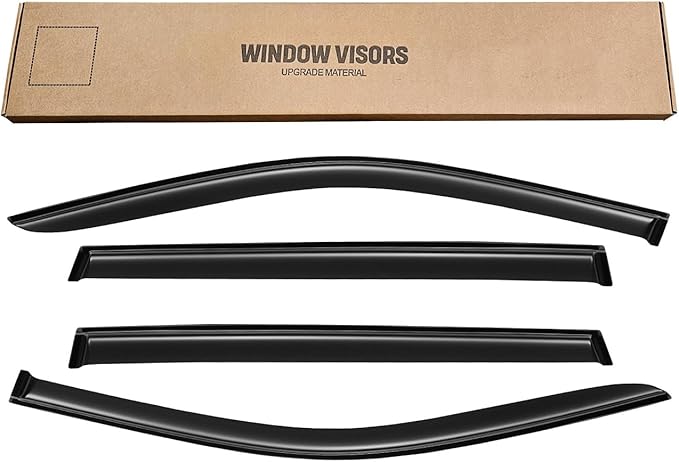Window Rain Guards for 2016-2022 Honda Pilot, Window Visor Guard Vent Wind Shade Deflector Rain Shield Protector Sun Visor Extra Durable,Tape-on/Outside-Mount, 4 PCS