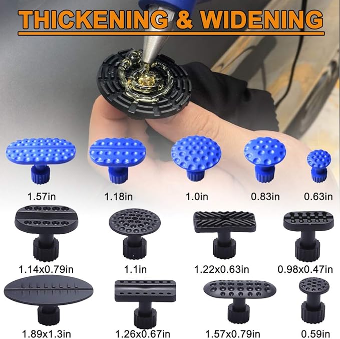 Auto Body Dent Repair Kit, Car Dent Puller with Golden Dent Puller for Auto Body Dent Removal, Minor Dent and Deep Dent Removal