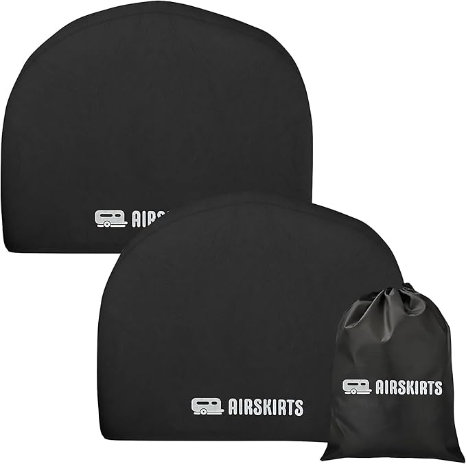 Single-Axel RV Tire Covers for Trailers, RVs, Campers, Waterproof and UV Resistant, Thick 600D Oxford Polyester Material, Durable Protection, Fits 27"-30" Tires, RV Tire Covers Set of 2