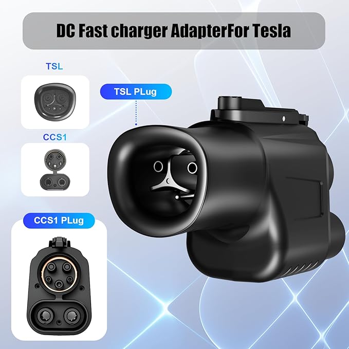 Tesla Supercharger Adapter, NACS to CCS Adapter, [Max 500A, 1000V] for Ford, Rivian, Cadillac, Polestar GM& More, NACS to CCS1 Charger Adapters is Compatible with V3 and V4 Tesla Superchargers Station