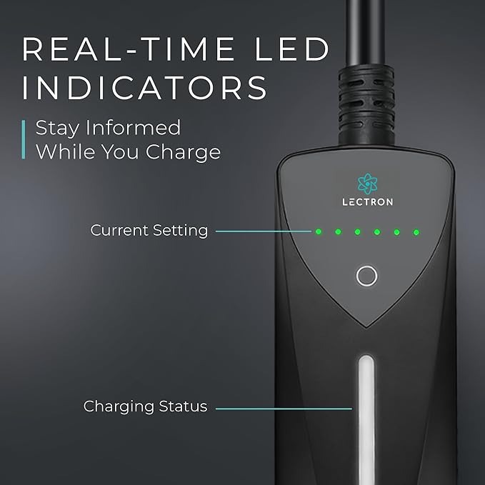 Lectron Level 1/2 (8A - 40A) Tesla NACS Portable EV Charger - Dual-Level Electric Vehicle Charging Station with NEMA 14-50/5-15 Plug - Compatible with All NACS Electric Vehicles