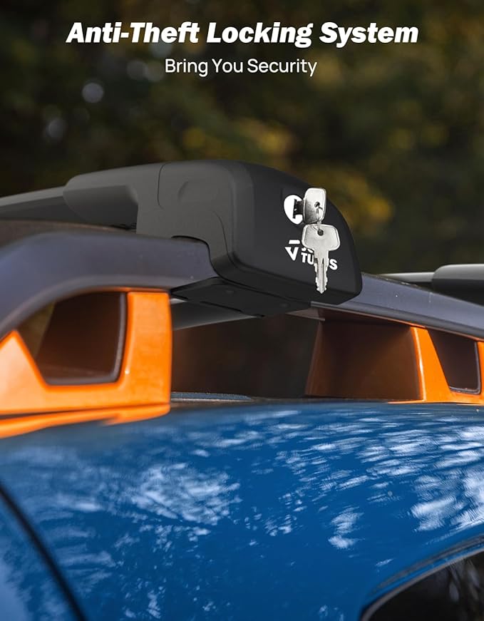 JOYTUTUS Car Roof Rack Cross Bars Compatible with Subaru Forester Wilderness 2022-2026 with Lock, 220LB Aluminum Crossbars for Roof Racks Suitcases Kayaks Canoes Bikes Skis Snowboard