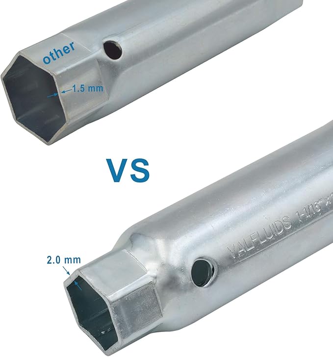 Hex Socket Wrench Removal Tool, For Screw-in Water Heater Element and Anode Rod,1-1/16" x 1-1/2" x 6" Length