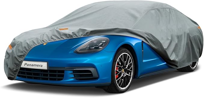 Kayme Heavy Duty Car Cover Custom Fit Porsche Panamera(2009-2025),Waterproof All Weather for Automobiles, Full Exterior Covers Sun Rain UV Protection.