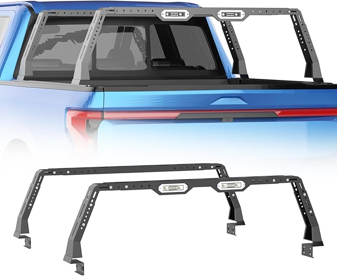 Extendable Truck Bed Rack, Universal Bed Rack Cargo Carrier Cross Rail For Ford Ranger, F-150 F-250 F-350, For Chevy Silverado & GMC Serria 1500 2500 3500, Ram 1500 2500 3500, For Toyota Tacoma Tundra