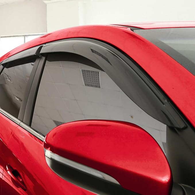 Voron Glass Tape-on Extra Durable Rain Guards for Hyundai Tucson 2016-2021, Window Deflectors, Vent Window Visors, 4 Pieces - 120036