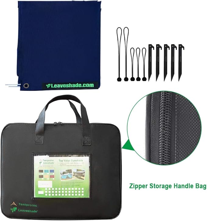 Tentproinc RV Awning Sunshade Screen 8' X 20' 3'' (Fit for 21' Awning) Mesh Sun Shade for RV Awning Sunscreen Block UV Glare Motorhome Camping Trailer Awning Shadescreen - 3 Year Warranty (Navy Blue)