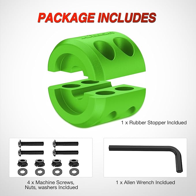 Nilight Winch Stopper for ATV UTV Truck SUV Winch Cable Hook Rubber Stopper Protect Towing Hook Synthetic Rope winch accessories Rope Line Saver with Stainless Steel Screws and Nuts Allen Wrenc, Green