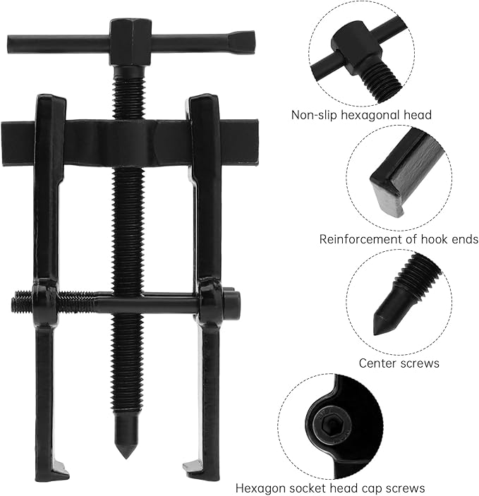 ChgImposs Two Claw Separate Lifting Device Pull Bearing Puller for Bearing Maintenance/Auto Car Repair, Strengthen Bearing Auto Mechanic Bearing Puller Tool (4 inch)