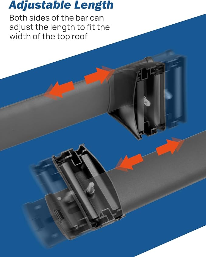 JOYTUTUS Upgraded Roof Rack Cross Bars Compatible with Jeep Grand Cherokee 2011-2021 with Grooved Side Rails, Aluminum Crossbars Replacement for Rooftop Cargo Carrier Kayak Bike Snowboard