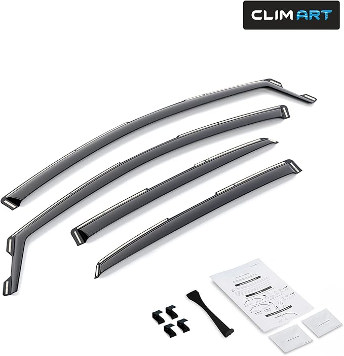 CLIM ART in-Channel Incredibly Durable Rain Guards for Nissan Sentra 2013-2019, Original Window Deflectors, Vent Window Visors, Vent Deflector, 4 pcs. - 613255