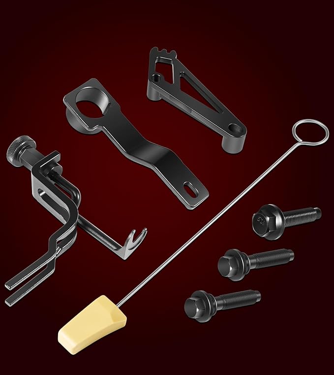 Timing Belt Tools Set for Ford 4.6L, 5.4L & 6.8L 3V Engines, Cam Phaser Holder & Mounting Bolt Tool, Timing Chain Locking Tool, Valve Spring Compressor Tool, Crankshaft Positioning & Pulley Bolt Tool