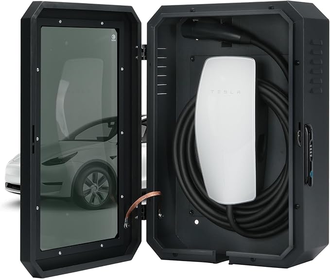 Wall Charger Station Box Compatible with Tesla Model Y 3 S X Accessories Gen 3 Indoor/Outdoor Cable Organizer Waterproof Dustproof