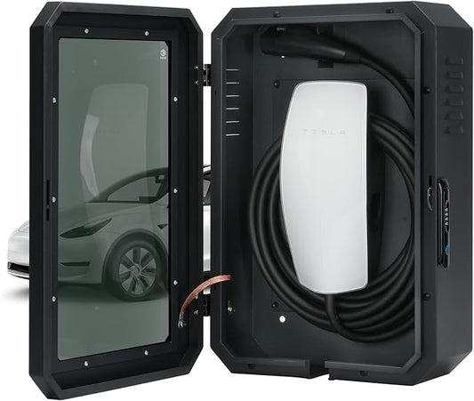 Wall Charger Station Box Compatible with Tesla Model Y 3 S X Accessories Gen 3 Indoor/Outdoor Cable Organizer Waterproof Dustproof