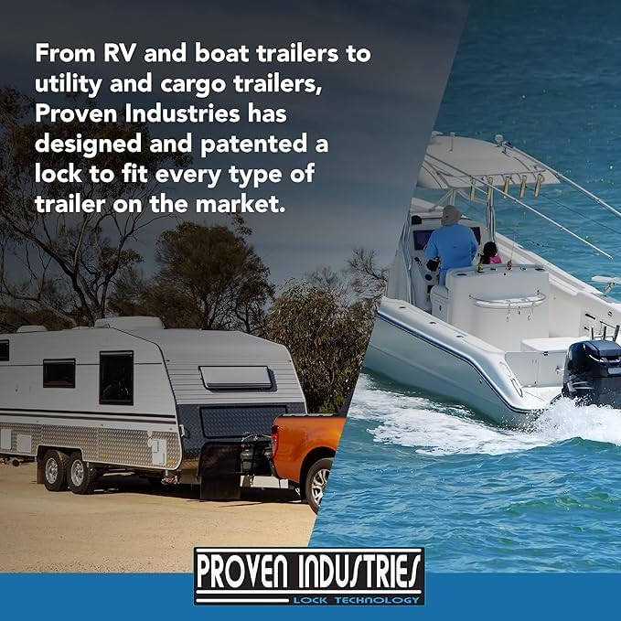 Proven Locks Model S175: Trailer Hitch Lock,Select for 2-inch or 2 5/16-Inch Coupler Size (2 5/16-Inch (Welded))