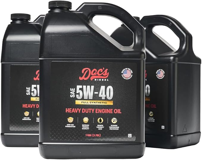 Doc's Diesel 5W-40 Full Synthetic Heavy Duty Diesel Oil DOCS5W40-3 | 3-Gallons