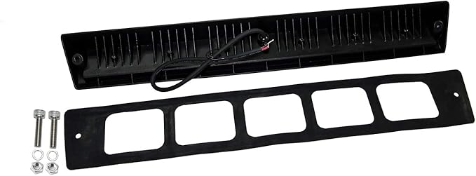 Raycharm 22.4" RV Exterior LED Porch Light Fixture, 40° Down Angle Flood Beam, 4000K Natural-White, 12V/24V DC, High Lumen Output Low Current Draw, Aluminum Housing Black Finish, 1-Pack