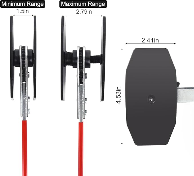 Brake Caliper Compression Tool Kit: Professional Caliper Piston Compressor with 360° Ratchet & Brake Caliper Tool, 2 Hooks/Plates for Universal Car Disc Brake Pad Spreader(Red)