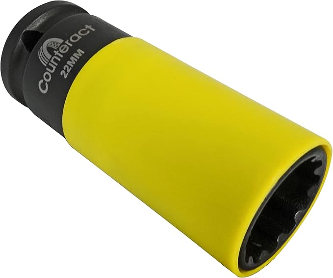 Counteract Socket Pro – 6 Way Socket 3pc Set - 22mm, 7/8", 15/16"mm - 1/2" Drive