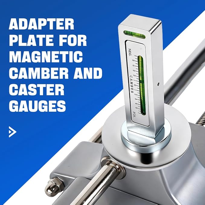 BARTOO Wheel Clamp & Magnetic Adapter for Precise Camber Caster Gauges, Universal Wheel Alignment Tool Fits for 11-25" Rims Camber Wheel Alignment Rack Tool
