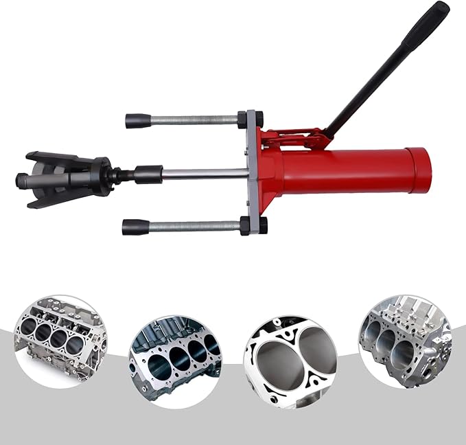 15T Hydraulic Cylinder Liner Puller, Professional Dry and Wet Types Cylinder Pullers Auto Repair Kit for Diameter 80-140mm/3.15-5.51in