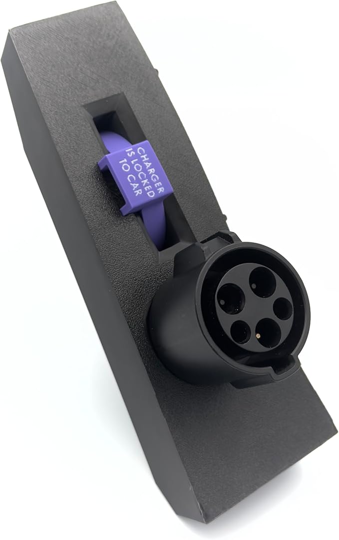 Door Dock for Tesla/J1772 Adapter for Model Y and Charger Locking Ring Bundle 2023-2025 (Purple)