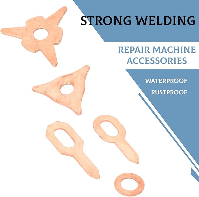 110 Pcs Dent Puller Rings, 5 Kinds Triangle/OT/Round Dent Pulling Straight Washer Dent Pulling Puller Rings for Car Body Welding Repair Tool Set