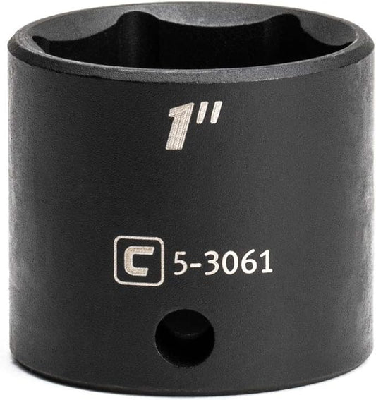 Capri Tools Shallow Impact Socket, 3/8-Inch Drive, 6-Point, SAE (1-Inch)