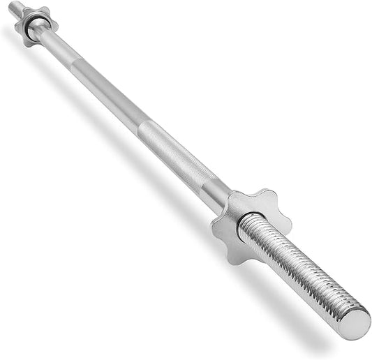 Philosophy Gym 1" Standard Weightlifting Barbell - Threaded Straight Bar with Star Collars