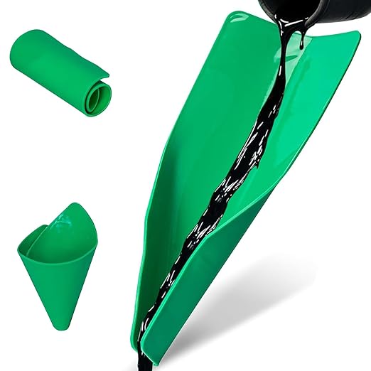 Flexible Funnel, Multi-Purpose Form a Funnel Flexible Draining Tool, Oil Drain Change Flex Foldable Filter Funnels for Automotive Use, Bendable Moldable for Various Applications