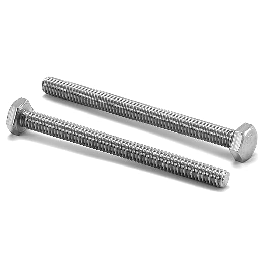 1/2-13 x 3 Hex Head Screw Bolt, 10Pcs 18-8 (304) Stainless Steel, Fully Threaded, Plain Finish, by SG TZH
