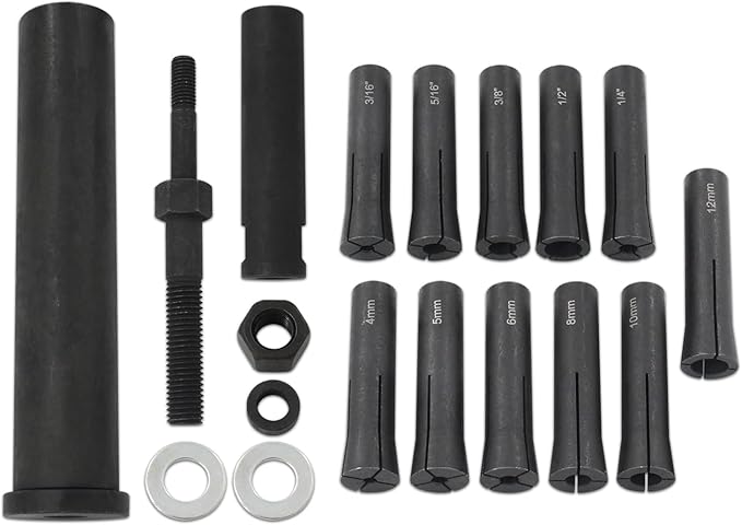 95400 in-Line Dowel Pin Puller Master Set Includes Both SAE and Metric Collets, Dowel Dismantling Tools