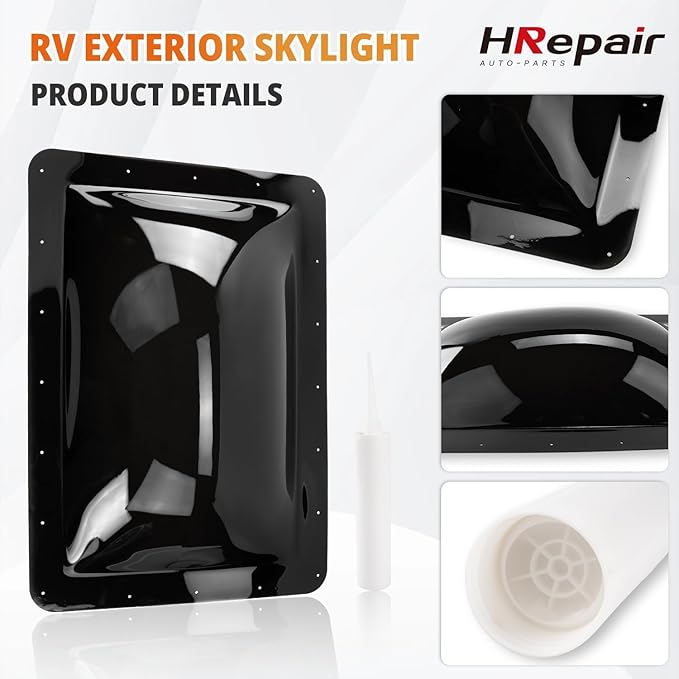 SL1422 RV Skylight Replacement,18" x 26" Camper Skylight fits Standard 14" x 22" Openings 16" x 26" Overall,RV Shower Bathroom Skylight Cover - SL1422DS(Dark Smoke)
