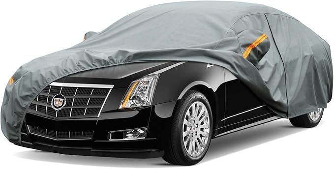 Kayme Heavy Duty Car Cover Custom Fit Cadillac CTS (2003-2014) Waterproof All Weather for Automobiles, Full Exterior Covers Sun Rain UV Protection.（Deliver About 3-10 Days）
