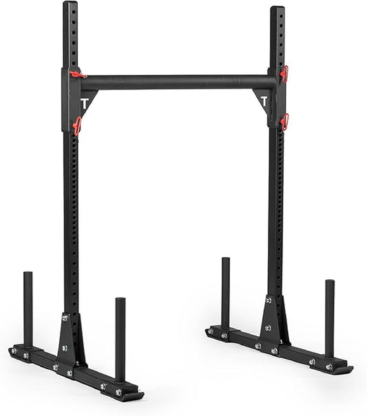 Titan Fitness T-3 Series Short 72" Strongman Yoke, 750 LB Capacity, Multi-Functional Stand for Yoke Carry, Squat Rack, Push/Pull Sled, Fat Bar Pull-Up Station, Workout Equipment for Home or Garage Gym