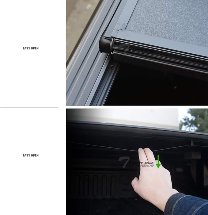 Low Profile Hard Tri Fold Aluminum Truck Bed Tonneau Cover Compatible with 04-14 Ford F150 / 06-08 Lincoln Mark LT 5.5 Ft (66") Short Bed