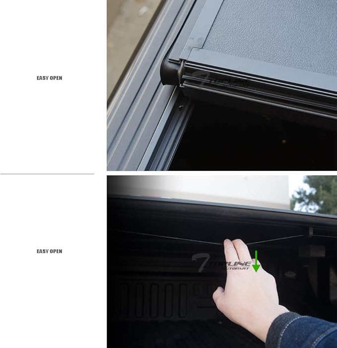 Low Profile Hard Tri Fold Aluminum Truck Bed Tonneau Cover Compatible with 14-21 Toyota Tundra 5.5 Ft (66") Short Bed