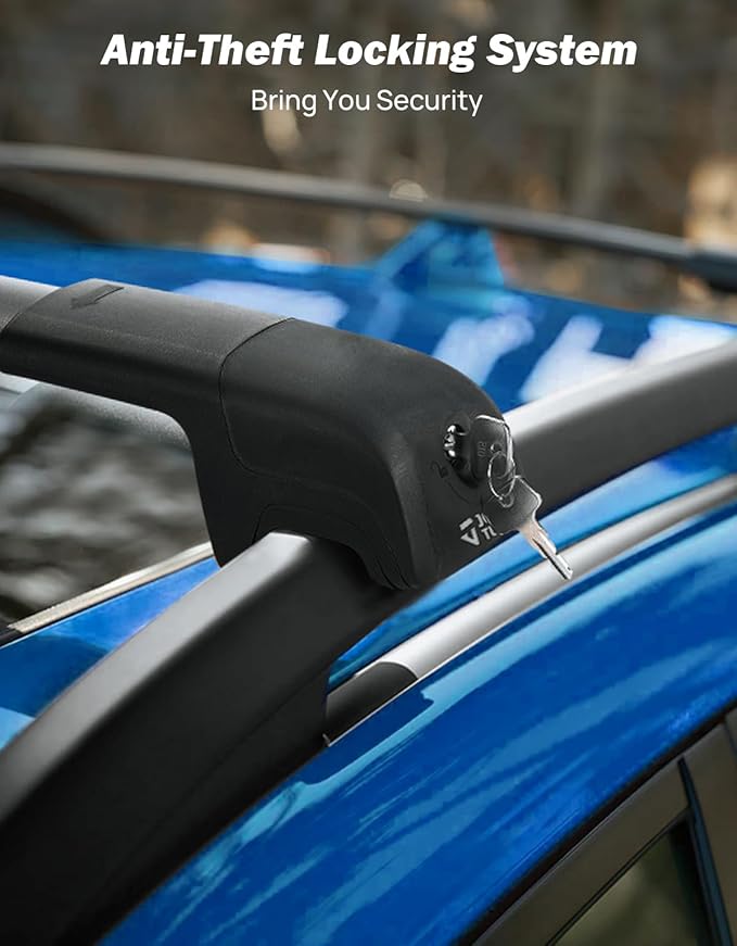 JOYTUTUS Lockable Car Roof Rack Cross Bars Only Compatible with Toyota RAV4 Adventure/TRD Off-Road 2019-2024, Aluminum Anti-Rust Cross Bars for Rooftop Cargo Carrier Luggage Kayak Canoe Bike